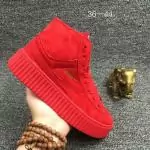 rihanna design for puma mid sneakers musk leather red